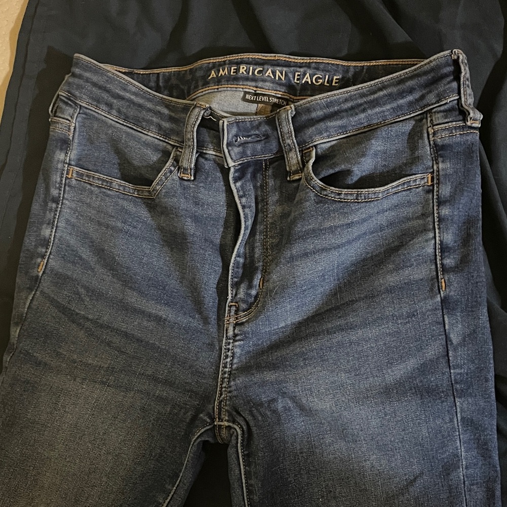 American Eagle Outfitters Women's Dark Blue Skinny Jeans